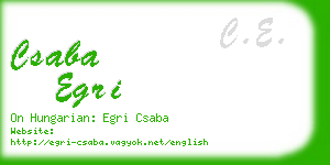 csaba egri business card